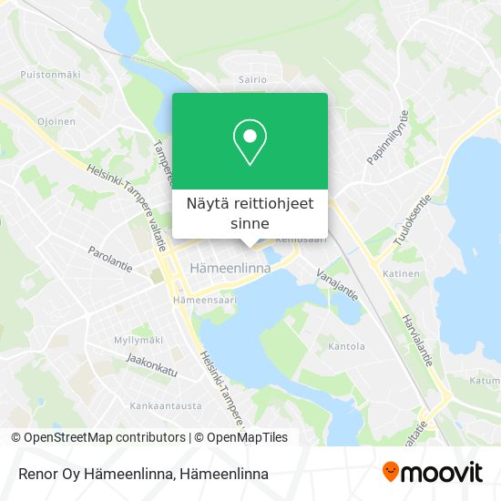 Renor Oy Hämeenlinna kartta