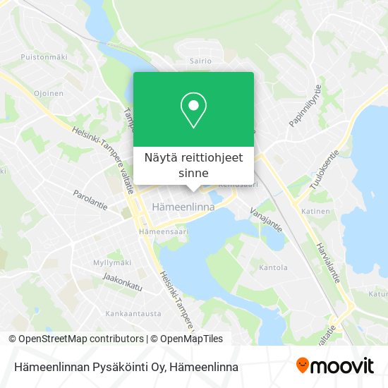 Hämeenlinnan Pysäköinti Oy kartta