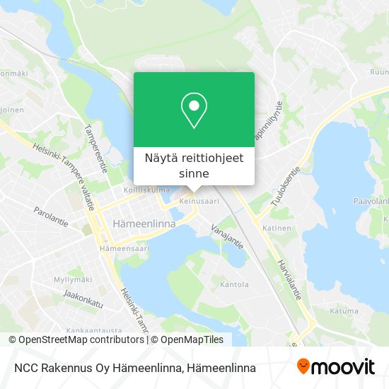 NCC Rakennus Oy Hämeenlinna kartta