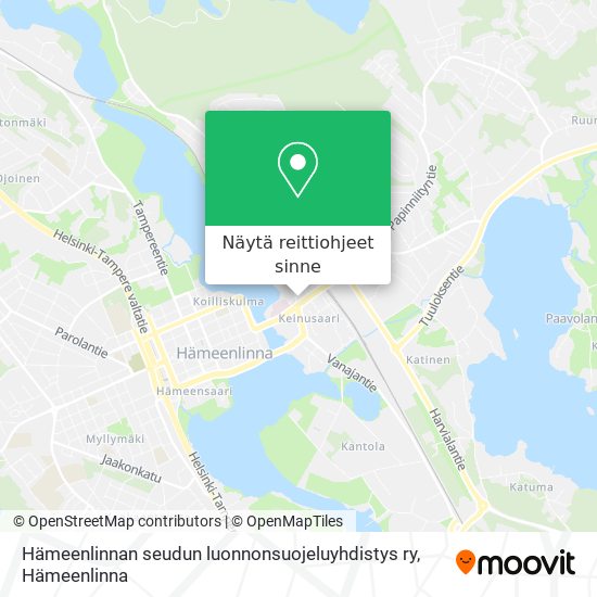 Hämeenlinnan seudun luonnonsuojeluyhdistys ry kartta