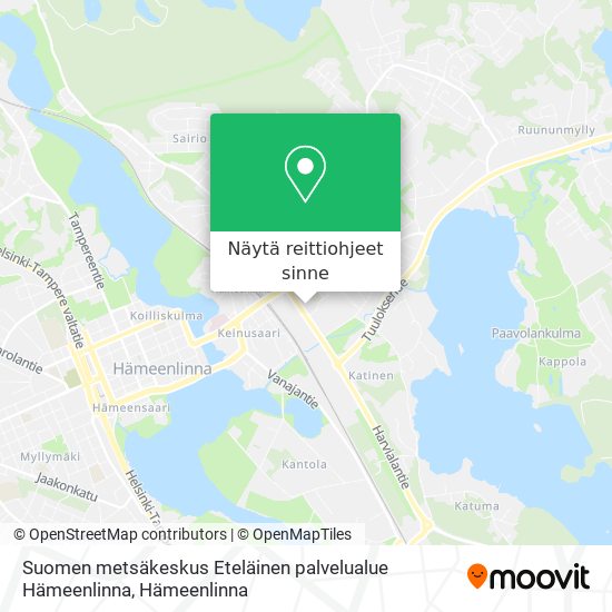 Suomen metsäkeskus Eteläinen palvelualue Hämeenlinna kartta