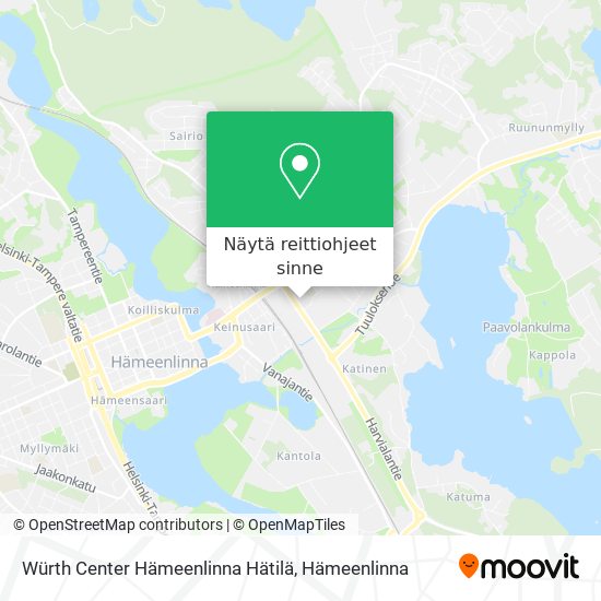 Würth Center Hämeenlinna Hätilä kartta