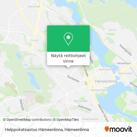 Helppokatsastus Hämeenlinna kartta