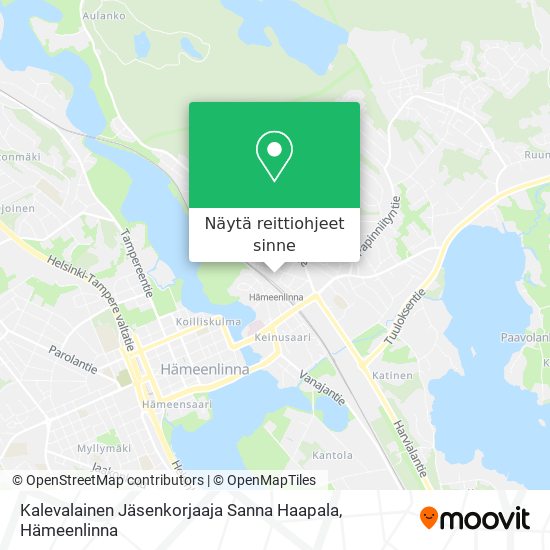 Kalevalainen Jäsenkorjaaja Sanna Haapala kartta