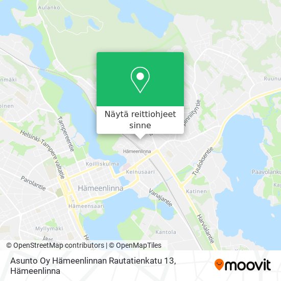 Asunto Oy Hämeenlinnan Rautatienkatu 13 kartta