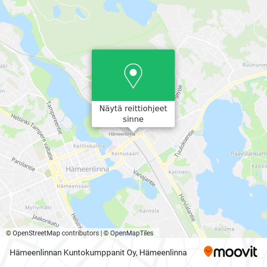 Hämeenlinnan Kuntokumppanit Oy kartta