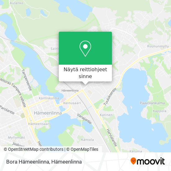 Bora Hämeenlinna kartta