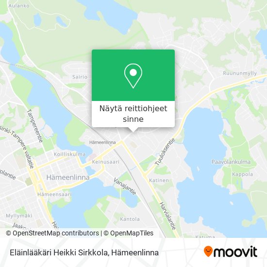 Eläinlääkäri Heikki Sirkkola kartta