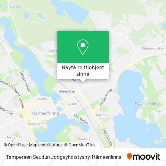 Tampereen Seudun Joogayhdistys ry kartta