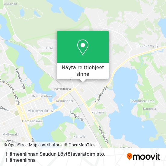 Hämeenlinnan Seudun Löytötavaratoimisto kartta
