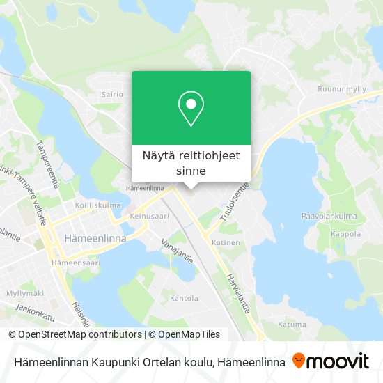 Hämeenlinnan Kaupunki Ortelan koulu kartta