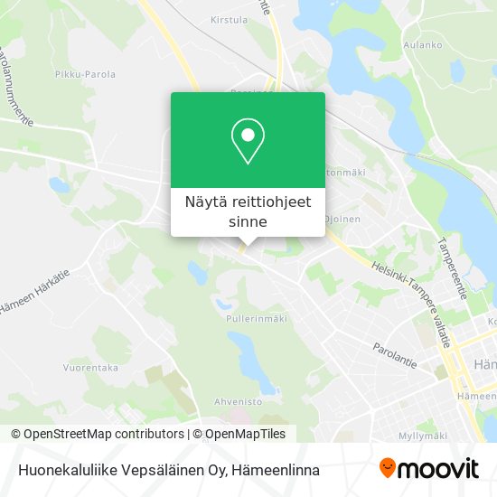 Huonekaluliike Vepsäläinen Oy kartta