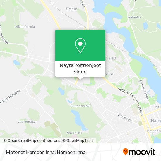 Motonet Hameenlinna kartta