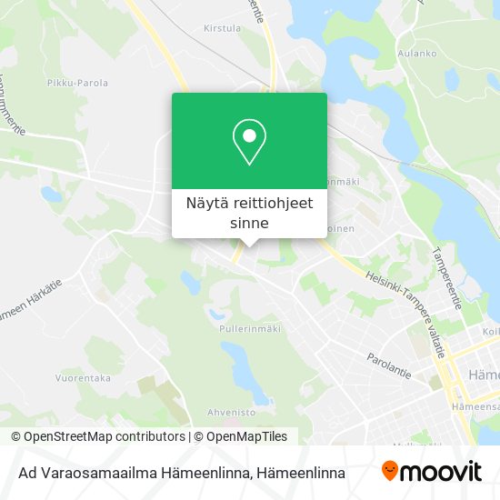 Ad Varaosamaailma Hämeenlinna kartta