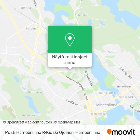 Posti Hämeenlinna R-Kioski Ojoinen kartta