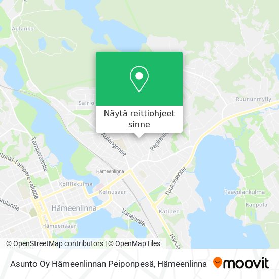 Asunto Oy Hämeenlinnan Peiponpesä kartta