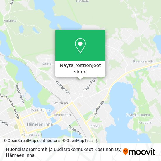 Huoneistoremontit ja uudisrakennukset Kastinen Oy kartta