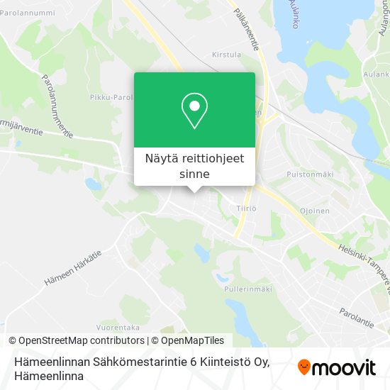 Hämeenlinnan Sähkömestarintie 6 Kiinteistö Oy kartta