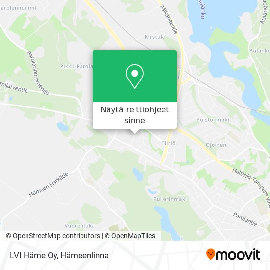 LVI Häme Oy kartta
