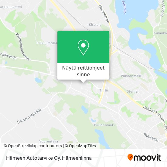 Hämeen Autotarvike Oy kartta