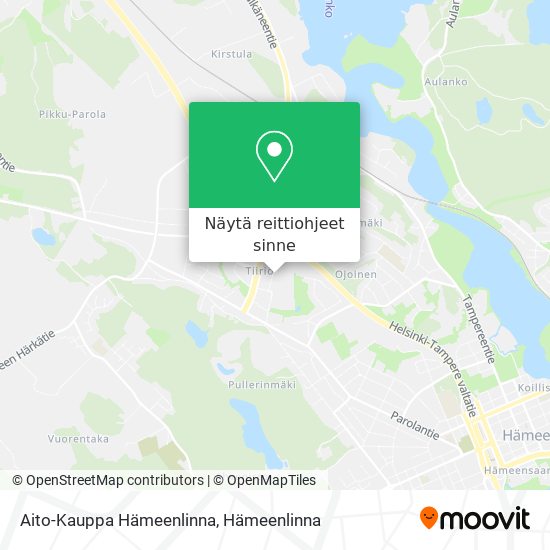 Aito-Kauppa Hämeenlinna kartta