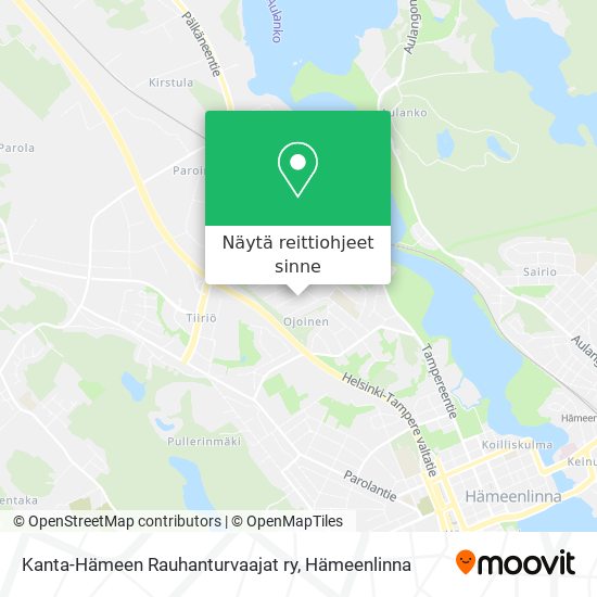 Kanta-Hämeen Rauhanturvaajat ry kartta