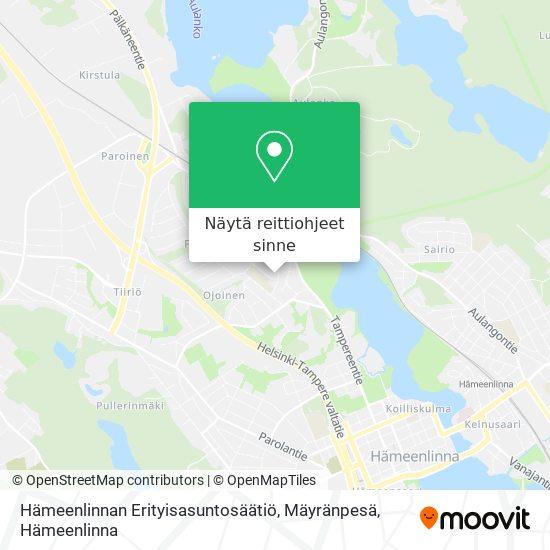 Hämeenlinnan Erityisasuntosäätiö, Mäyränpesä kartta