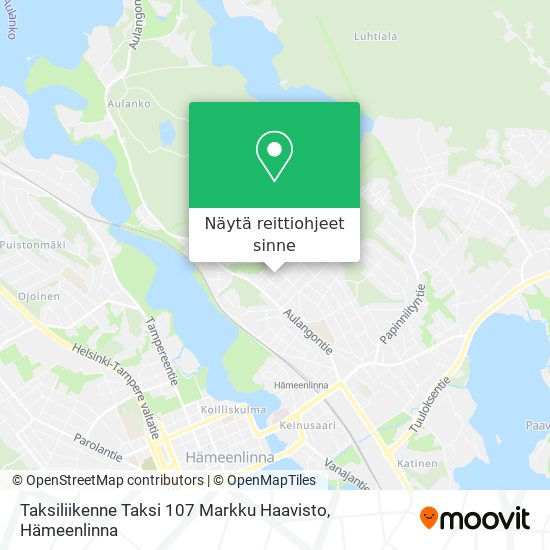 Taksiliikenne Taksi 107 Markku Haavisto kartta