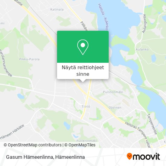 Gasum Hämeenlinna kartta