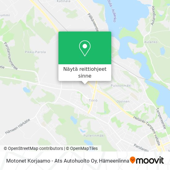 Motonet Korjaamo - Ats Autohuolto Oy kartta