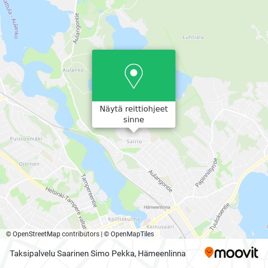 Taksipalvelu Saarinen Simo Pekka kartta