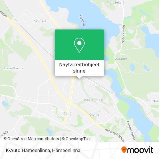 K-Auto Hämeenlinna kartta