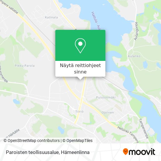 Paroisten teollisuusalue kartta