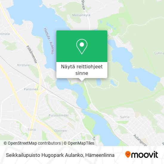 Seikkailupuisto Hugopark Aulanko kartta