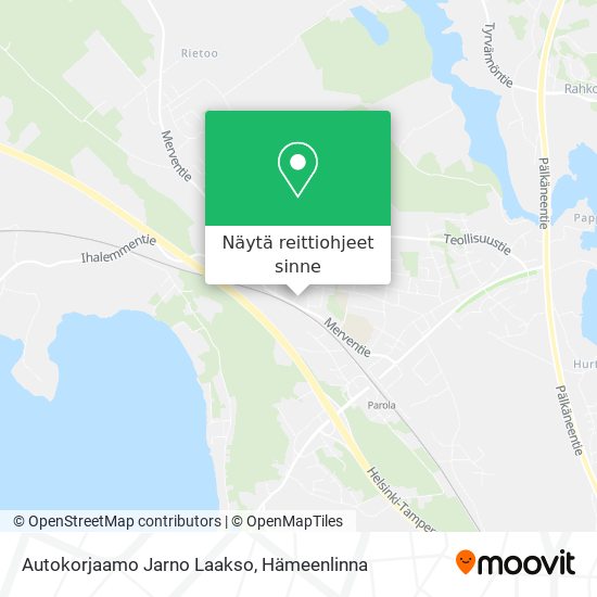 Autokorjaamo Jarno Laakso kartta