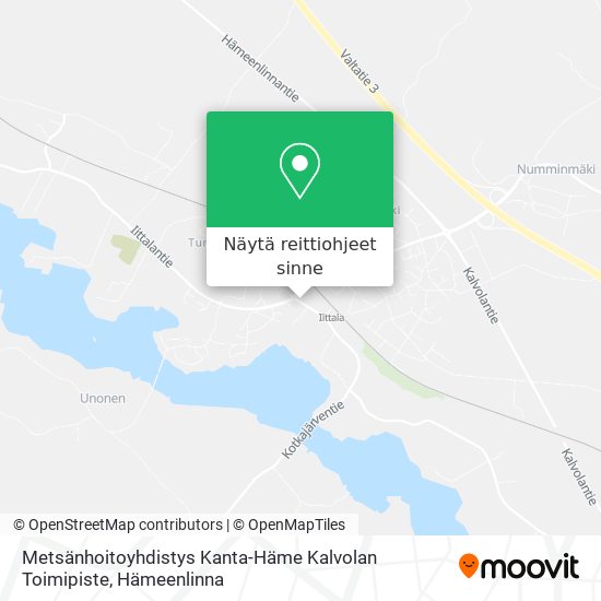 Metsänhoitoyhdistys Kanta-Häme Kalvolan Toimipiste kartta