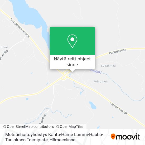 Metsänhoitoyhdistys Kanta-Häme Lammi-Hauho-Tuuloksen Toimipiste kartta