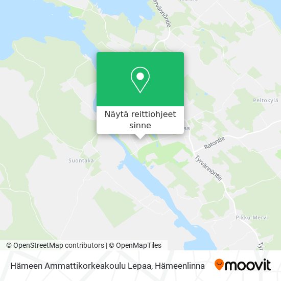 Hämeen Ammattikorkeakoulu Lepaa kartta