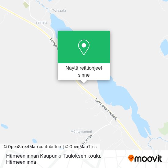Hämeenlinnan Kaupunki Tuuloksen koulu kartta