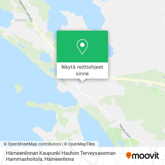 Hämeenlinnan Kaupunki Hauhon Terveysaseman Hammashoitola kartta