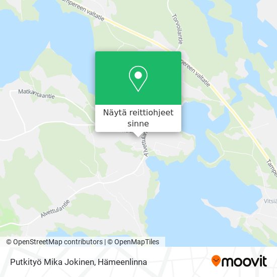 Putkityö Mika Jokinen kartta