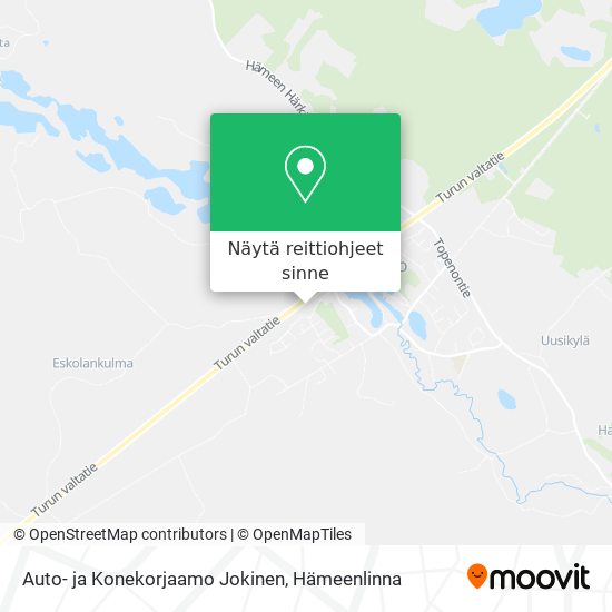 Auto- ja Konekorjaamo Jokinen kartta