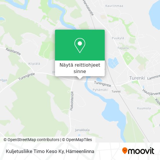 Kuljetusliike Timo Keso Ky kartta