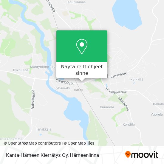 Kanta-Hämeen Kierrätys Oy kartta