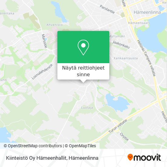 Kiinteistö Oy Hämeenhallit kartta