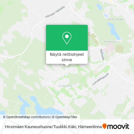 Hirsimäen Kauneushuone / Tuulikki Käki kartta