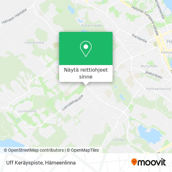 Uff Keräyspiste kartta