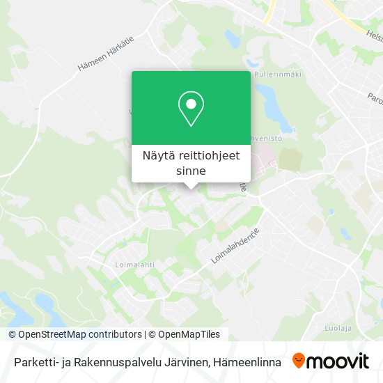 Parketti- ja Rakennuspalvelu Järvinen kartta