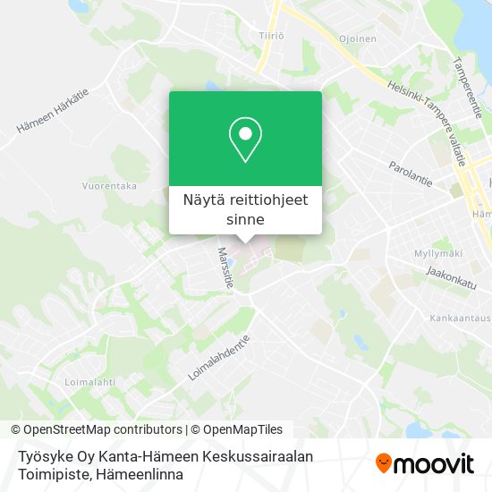 Työsyke Oy Kanta-Hämeen Keskussairaalan Toimipiste kartta