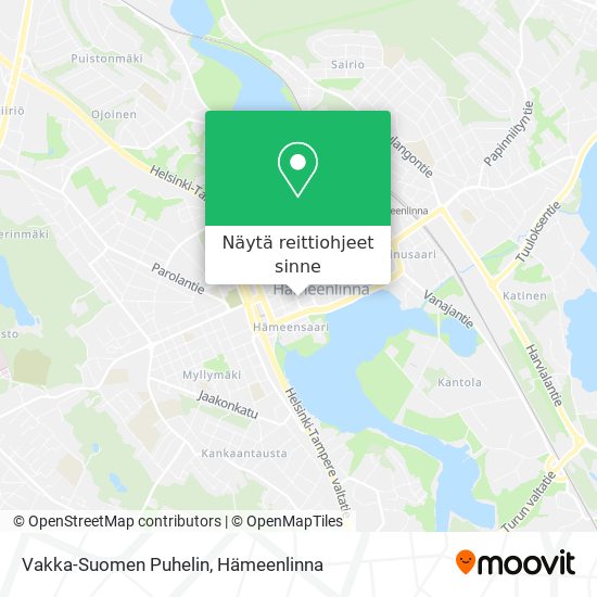 Kuinka päästä kohteeseen Vakka-Suomen Puhelin paikassa Hämeenlinna  kulkuvälineellä Bussi?